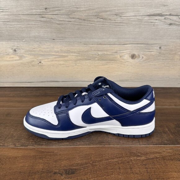 Nike Dunk Low Mens Size 13 White Midnight Navy HF5441 107 - Picture 7 of 9